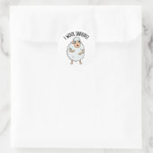 Sticker Rond I Laine Survive Funny Sheep Pun (Sac)