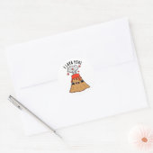 Sticker Rond I Lava You Funny Volcano Pun (Enveloppe)