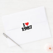 STICKER ROND I LOVE 1987 (Enveloppe)