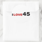 Sticker Rond I Love 45 (Sac)