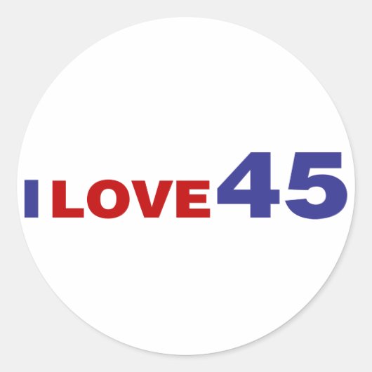 Sticker Rond I Love 45 (Devant)