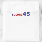 Sticker Rond I Love 45 (Sac)