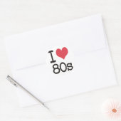 Sticker Rond I Love 80s Produits & Designs! (Enveloppe)