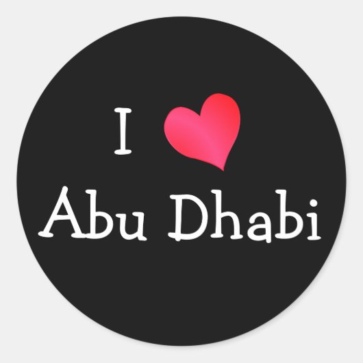 Sticker Rond I Love Abu Dhabi (Devant)