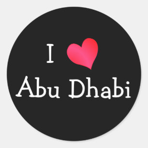 Sticker Rond I Love Abu Dhabi