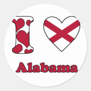 Sticker Rond I Love Alabama