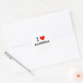 Sticker Rond I Love Algebra (Enveloppe)
