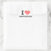 Sticker Rond I Love Amsterdam (Sac)