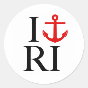 Sticker Rond I Love (Ancre) RI
