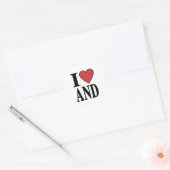 Sticker Rond I Love Andorra (Enveloppe)