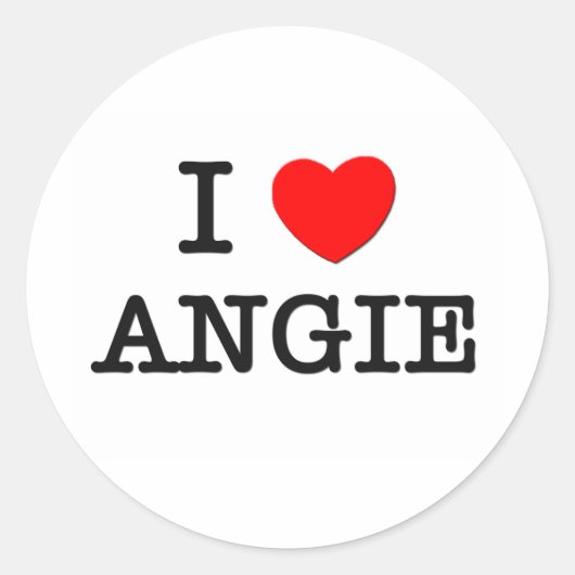 Sticker Rond I Love Angie (Devant)