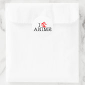 Sticker Rond I Love Anime (Sac)