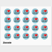 Sticker Rond I Love Anime (Feuille)