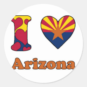 Sticker Rond I love Arizona