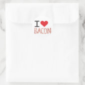 Sticker Rond I Love Bacon (Sac)