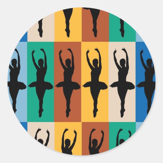Sticker Rond I Love Ballet (Devant)