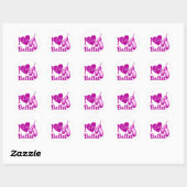Sticker Rond I Love Ballet (Feuille)