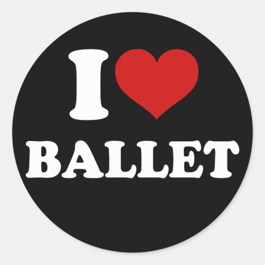 Sticker Rond I Love Ballet (Devant)