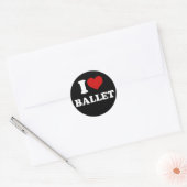Sticker Rond I Love Ballet (Enveloppe)