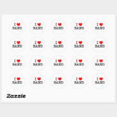 Sticker Rond I Love Band (Feuille)