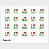 Sticker Rond I Love Bari Italie (Feuille)