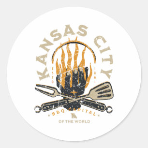 Sticker Rond I Love Bbq Apparel Et Tee - shirt Uni-adulte Kansa