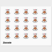 Sticker Rond I Love Beans on Toast (Feuille)