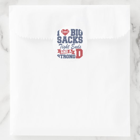 Sticker Rond I Love Big Sacks (Sac)