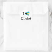 Sticker Rond I Love Bimini (Sac)