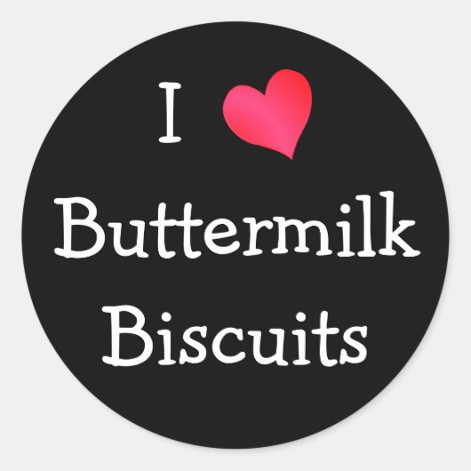 Sticker Rond I Love Biscuits Au Beurre (Devant)