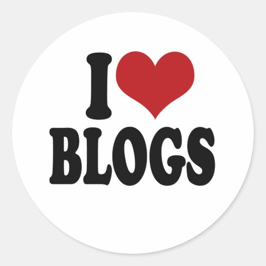 Sticker Rond I Love blogs (Devant)