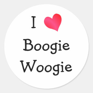 Sticker Rond I Love Boogie Woogie