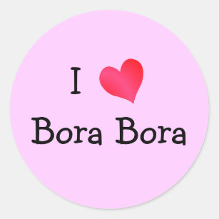 Sticker Rond I Love Bora Bora
