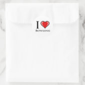 Sticker Rond I Love Bowling (Sac)