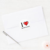 Sticker Rond I Love Bowling (Enveloppe)