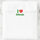 Sticker Rond I Love Briscola (Sac)