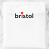 Sticker Rond I love Bristol (Sac)