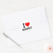 Sticker Rond I Love Budapest (Enveloppe)