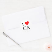 Sticker Rond I Love CA (Enveloppe)