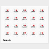 Sticker Rond I Love CAKE ( nourriture ) (Feuille)
