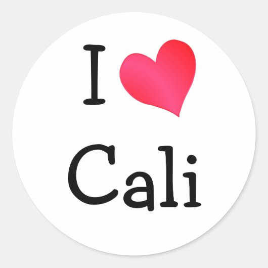 Sticker Rond I Love Cali (Devant)