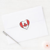 Sticker Rond I Love Canada (Enveloppe)