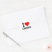 Sticker Rond I Love Canberra (Enveloppe)