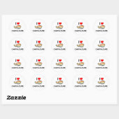 Sticker Rond I Love Cantaloupe (Feuille)