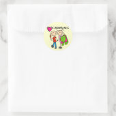 Sticker Rond I Love Carnivals Tshirts et cadeaux (Sac)