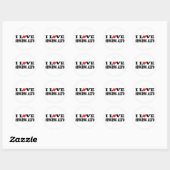 Sticker Rond I Love Chant Alto Music Cadeau (Feuille)