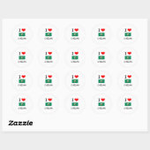 Sticker Rond I Love Chelan Washington (Feuille)