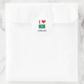 Sticker Rond I Love Chelan Washington (Sac)