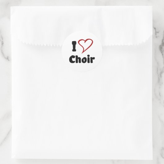 Sticker Rond I Love Choir (Sac)