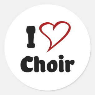 Sticker Rond I Love Choir